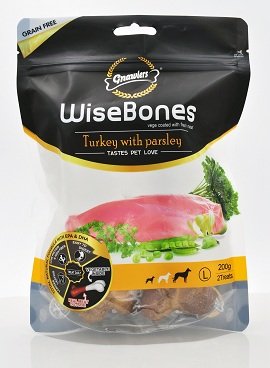 Gnawlers Wise Bones Turkey with Parsley 200g