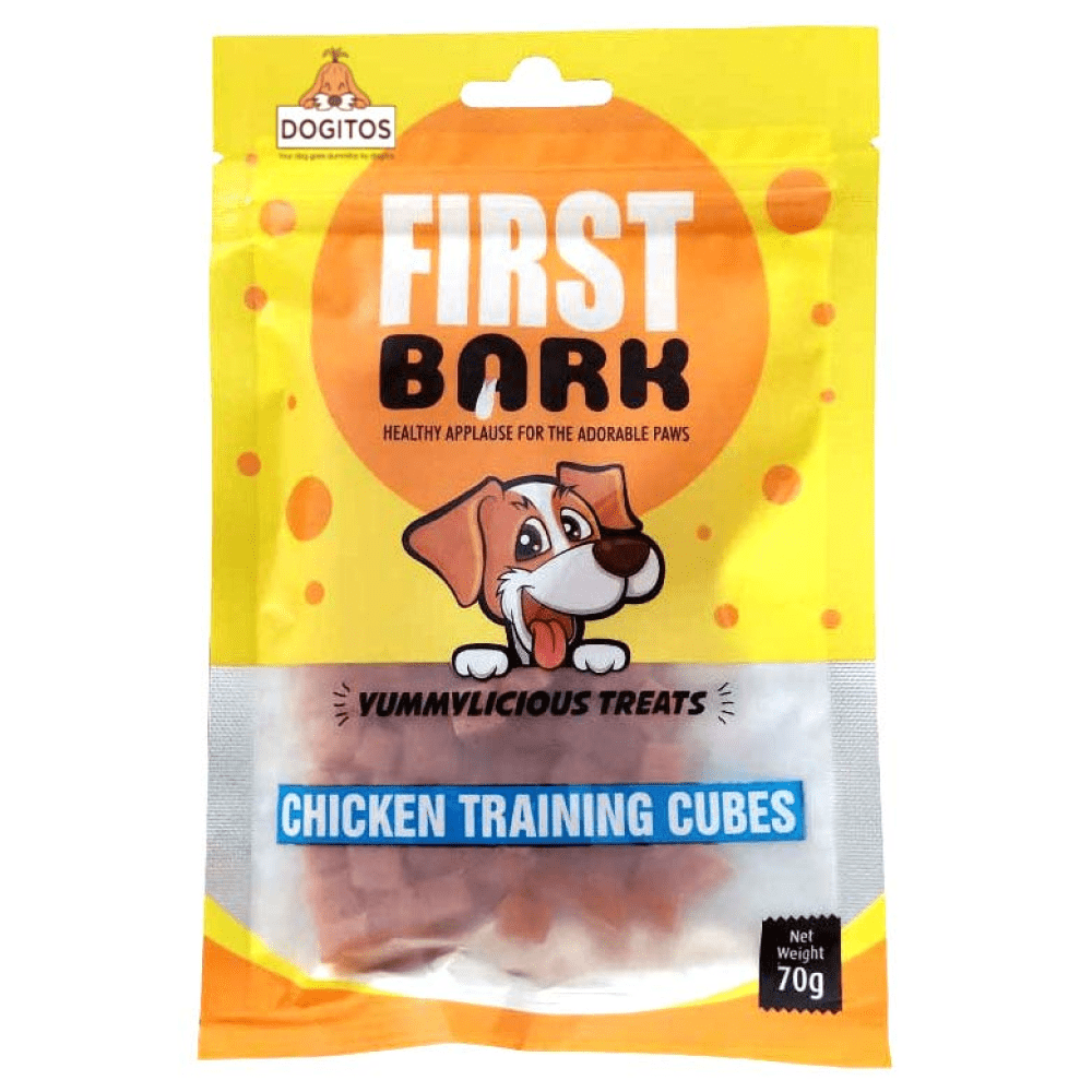 First bark Chicken Training cubes 70gms