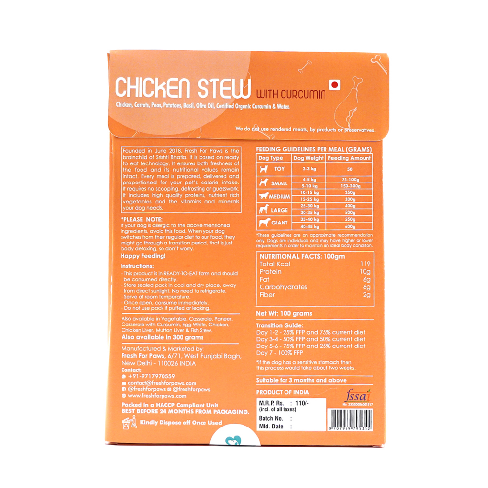 FFP Chicken Stew With Curcumin 100g