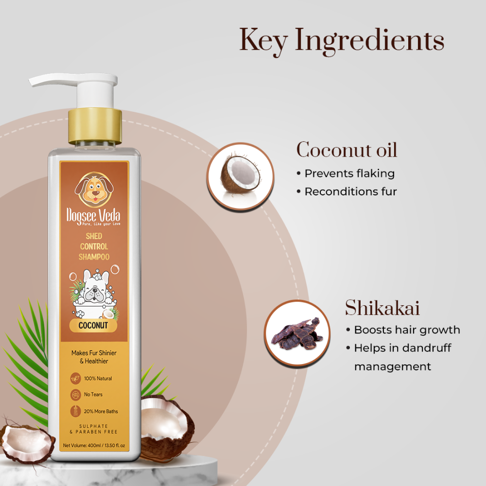 Dogsee Veda Shed Control Coconut Shampoo 200ml